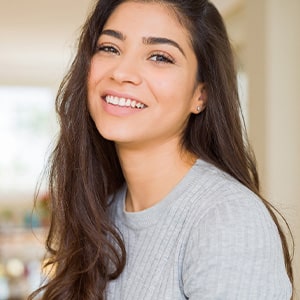 Woman with beautiful teeth smiling